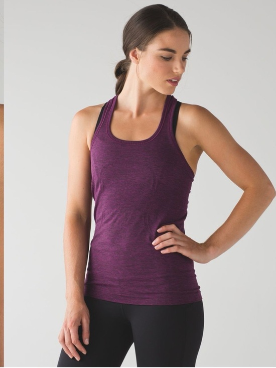 Tops - Lululemon Racerback Run Training Tank Top Size 4 Seamless Mesh Athletic Gym